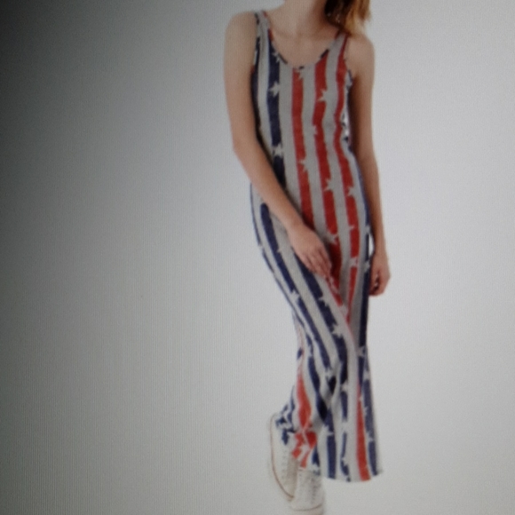 Alternative Dresses & Skirts - Alternative Stars and Stripes Maxi Dress